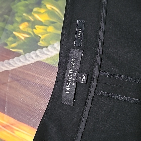Lafayette 148 New York Black‎ Pants Pleated Size 6 Irving - Picture 3 of 6